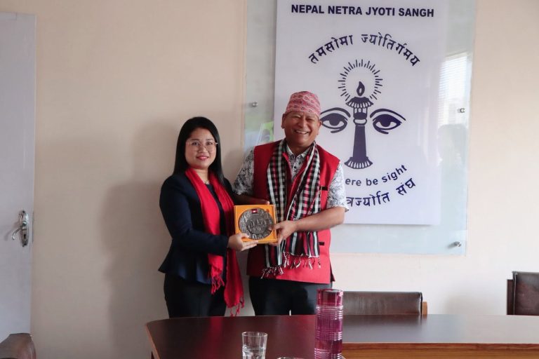 Kampong Cham Chamber of Commerce Delegation Visits Nepal Netra Jyoti Sangh Hospital for Discussion on Eye Care Collaboration