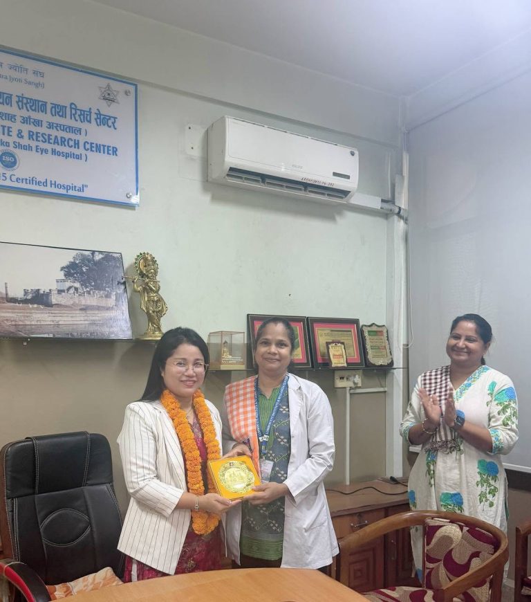 Kampong Cham Chamber of Commerce Delegation Visits Nepal Netra Jyoti Sangh Hospital for Discussion on Eye Care Collaboration