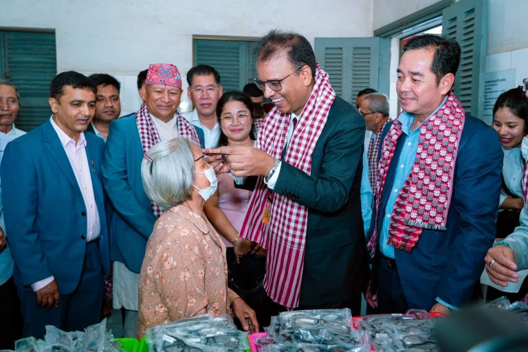 About 1,500 people received free eye exams and glasses from Nepal Eye Institute
