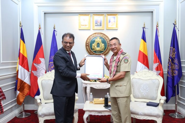 Meeting with H.E. Pol. Lt. Gen. Kem Sarin, Deputy Director General of the General Department of Immigration.