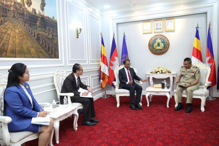 Meeting with H.E. Pol. Lt. Gen. Kem Sarin, Deputy Director General of the General Department of Immigration.