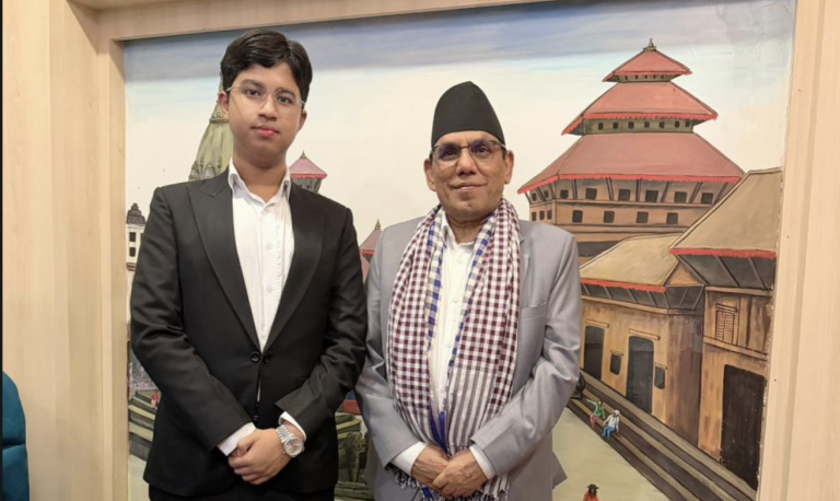 Warm Greetings to Nepal’s National Assembly Chairperson Narayan Prasad Dahal in Cambodia